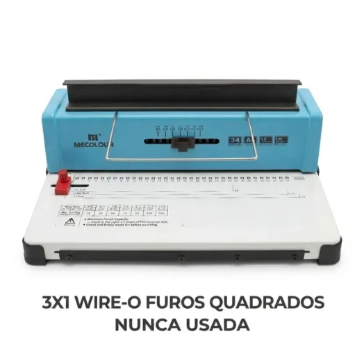 Encadernadora Mecolour 3:1 A4 - 34 Furos (Nova)