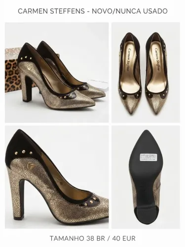 Scarpin Grife Carmen Steffens Tam. 38 Na Caixa - Novo