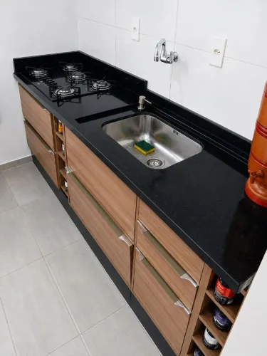 Pia de cozinha e armário 