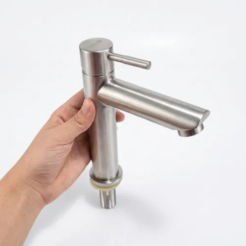 Torneira de Inox para Banheiro Nova - KGOLD<br>