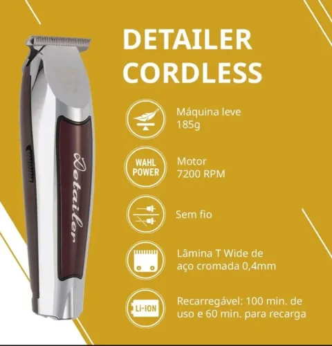 Máquina de acabamento detailer cordeles sem fio.