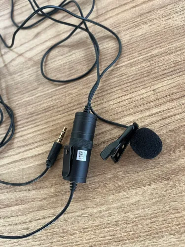 Microfone de Lapela BOYA BY-M1, Omni Direcional, Preto