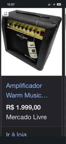 Amplificador + pedal + correia strap + cabo de ampli