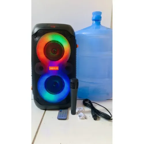 Caixa de Som Bluetooth Amplificada 3000W PMPO 2x 8 polegadas Alto Falantes