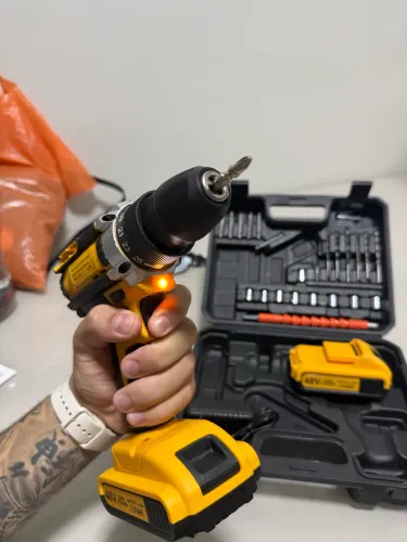 Furadeira Parafusadeira 48V a Bateria ? Kit Completo com 2 Baterias e Maleta NOVA