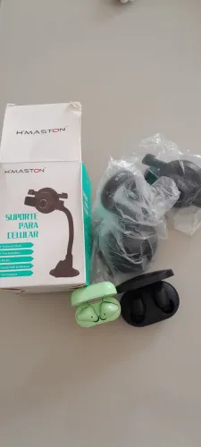 ? Suporte para Celular (Novo) + 2 Fones de Ouvido Sem Fio