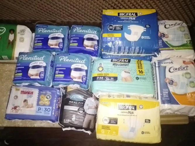 fraldas Geriátricas e infantis