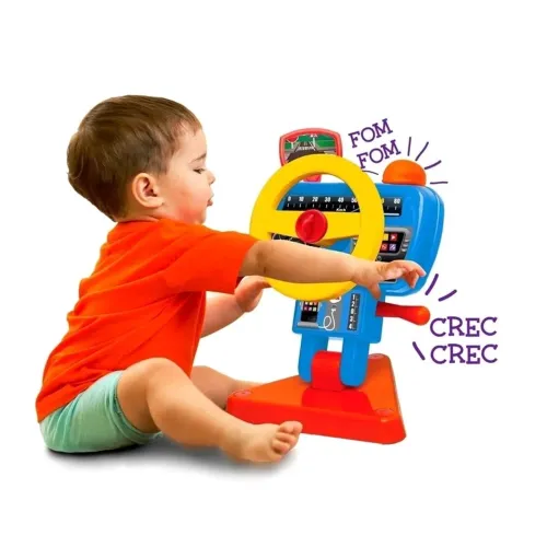 Volante Infantil Fom-fom Com Sons Didatico - Elka Brinquedos