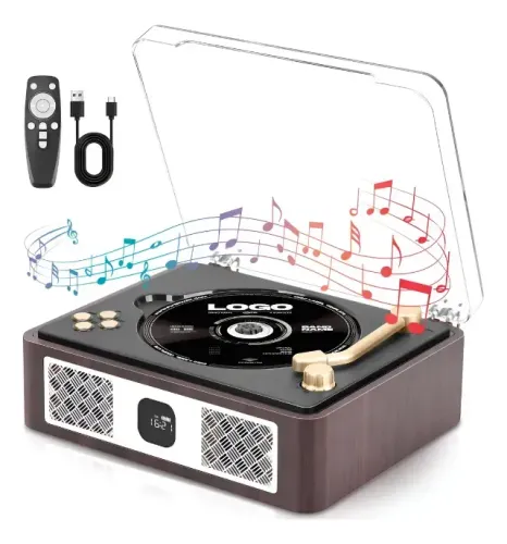 Som com Bluetooth Portátil Retro Suporta Cd/dvd/usb/mp3Leitor De Cd Bluetooth Portáti