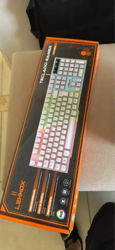 Teclado Gamer Branco RGB Usb