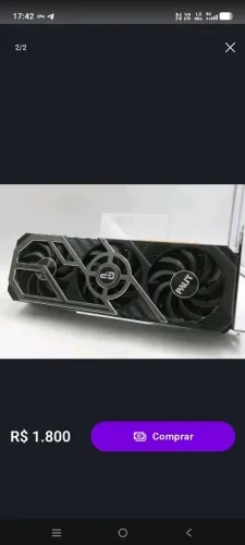 Placa de vídeo RTX 3070 8GB triplo Fan