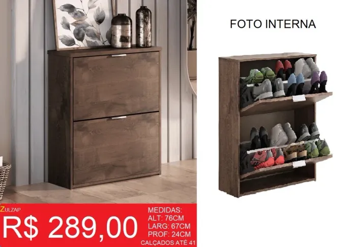Sapateira- montagem e entrega gratuita 
