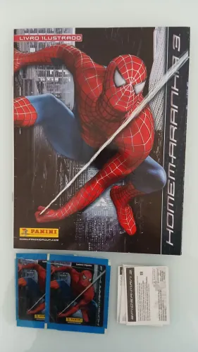 Álbuns de Figurinhas-03 álbuns completos do Homem-Aranha (Favor ler o descritivo)+extras