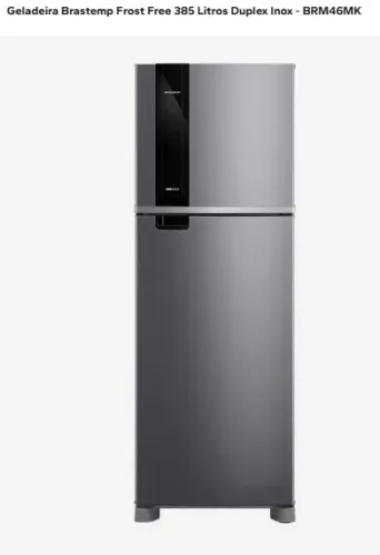 Geladeira Brastemp Frost Free 385 Litros Duplex Inox - BRM46MK