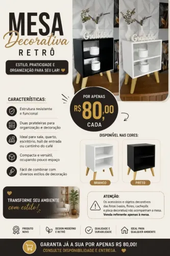 Encomendas Mesinhas Retrô 