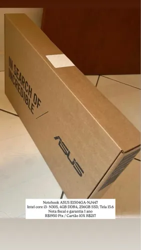 Notebook Asus Core i3 Nota fiscal garantia 1 ano