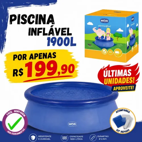 Piscina Mor 1.900 Litros Nova, Na caixa 
