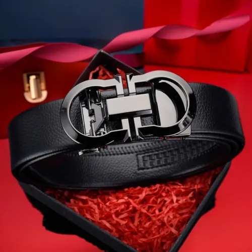 Cinto de Grife Insp. em Couro Luxo com Fivela Automática Novo