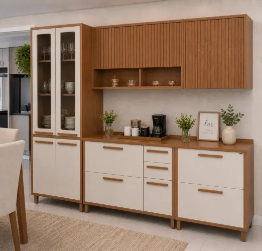 Cozinha modulada Torino Valdemoveis, 5 Peças - Entrega Imediata;