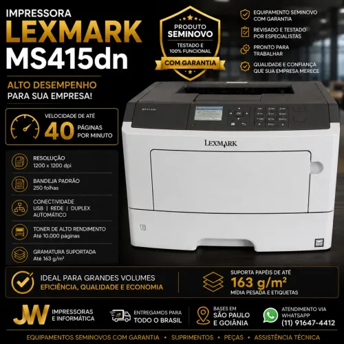IMPRESSORA LASER LEXMARK MS415