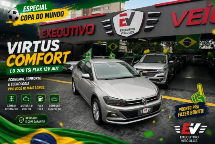 Volkswagen Virtus Comfort. 200 TSI 1.0 Flex 12V AUT 2020