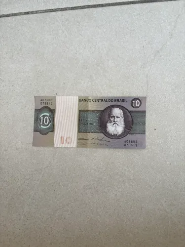 Coleção de Notas Antigas do Brasil - 10 Cruzeiros Dom Pedro II, Bem Conservadas