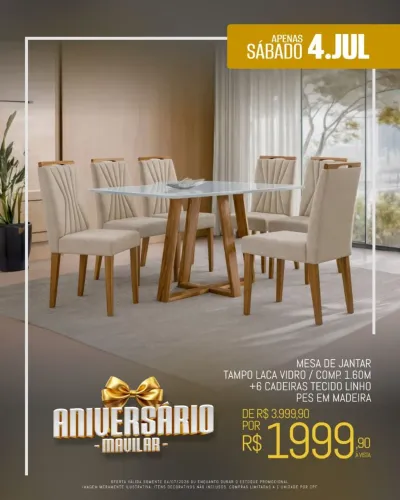Conjunto de mesa e cadeiras