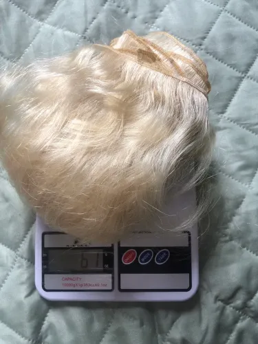 25 faixas de cabelo humano loiro natural platinado