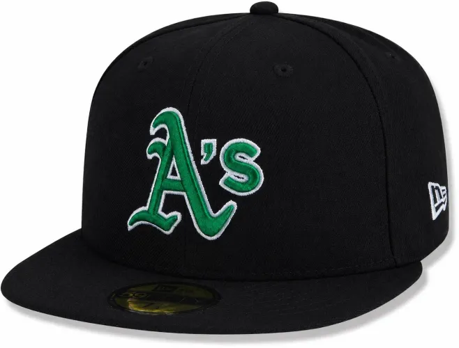 Oakland Athletics 59FIFTY Cool Base Black Green 7 1/2