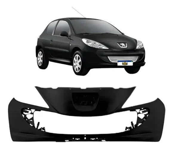 Parachoque Dianteiro Peugeot 207 2009 2010 2011 2012 2013 Preto Liso