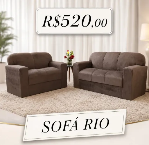 SOFÁ DE 2 E 3 LUGARES RIO POR R$520