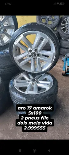 aro 17 amarok dois pneus file dois fraco 5x100