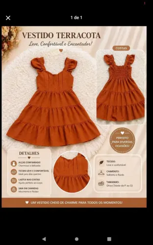 Vestido terracota