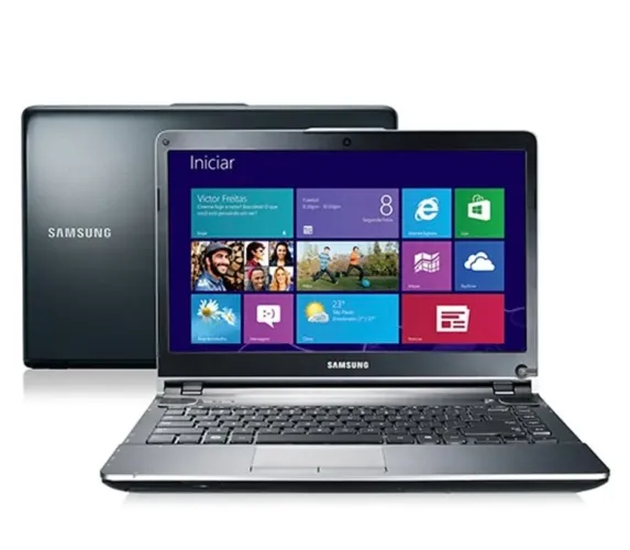 Notebook Usado Samsung Intel Core i7 8GB RAM SSD 120GB Tela 14" - Grafite