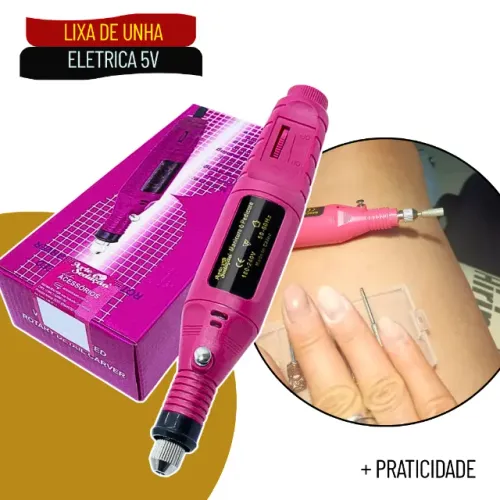 Lixadeira Elétrica para Unhas Motor 5V Profissional Manicure e Pedicure - SFT04