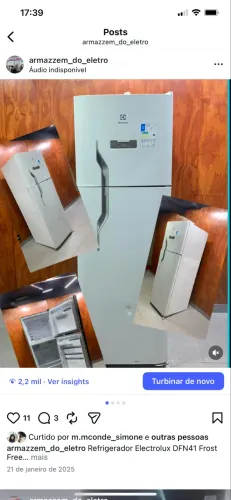 GELADEIRA FROST FREE ELECTROLUX NOVA