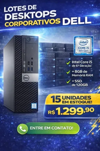 Desktop dell Core i5 6° + 8 gb + ssd 120 