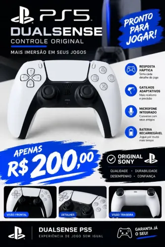 Vendo Dualsense PS5 Original na cor branca.