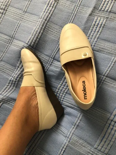 Sapato Bege Moleca Confort 36