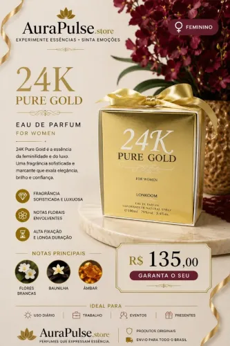 Perfume Lonkoom 24k Pure Gold 100ml Original