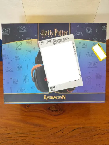 Headset Gamer Redragon Zeus Harry Potter Hogwarts RGB