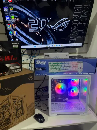 Pc Gamer RYZEN 7 AQUÁRIUM Branco Luxo