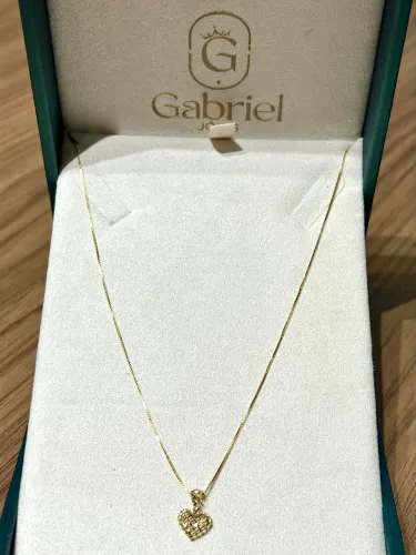 Cordão de ouro feminino + pingente 1.8g ( LOJA FÍSICA )