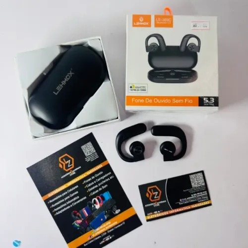 Fone de ouvido sem fio Lehmox LE-365C com Bluetooth 5.3 e ganchos de orelha