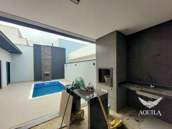 CASA COM PISCINA NO CONDOMÍNIO LE FRANCE - O3 SUÍTES - ESPAÇO GOURMET - SALA 2 AMBIENTES -