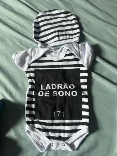 Body roupa temática ladrao de sono bebê 