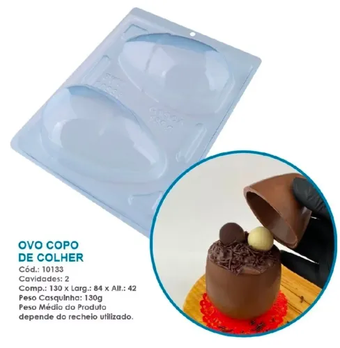 Forma Ovo Copo de Colher - 3 partes  BWB COOD 10333