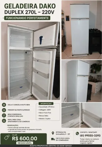 Geladeira Dako 220v
