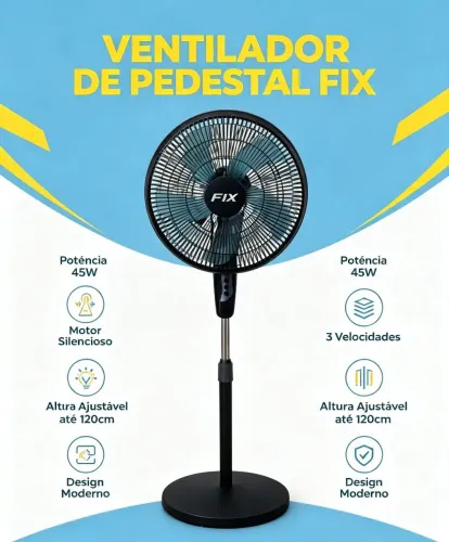 Ventilador de coluna 40 cm. Novo lacrado de fábrica