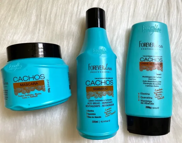 kit forever liss cachos shampoo mascara creme de pentear